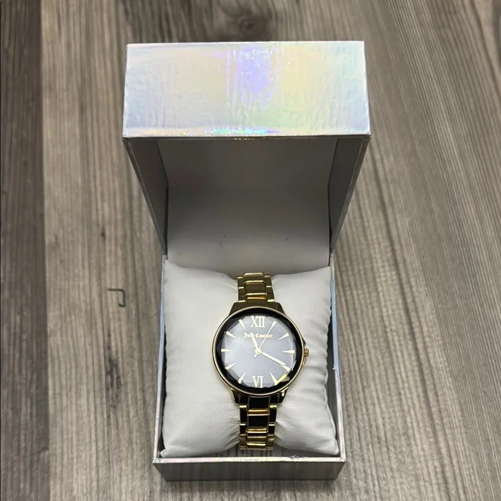 Juicy‎ Couture Gold and Navy Blue Face Watch